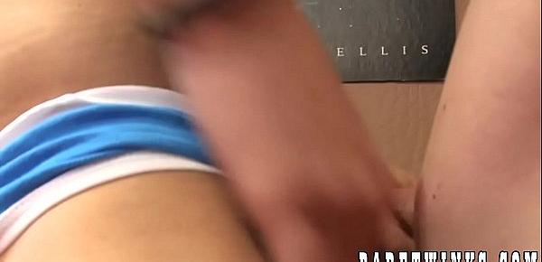 Teen takes it bareback and shoots his load in the process